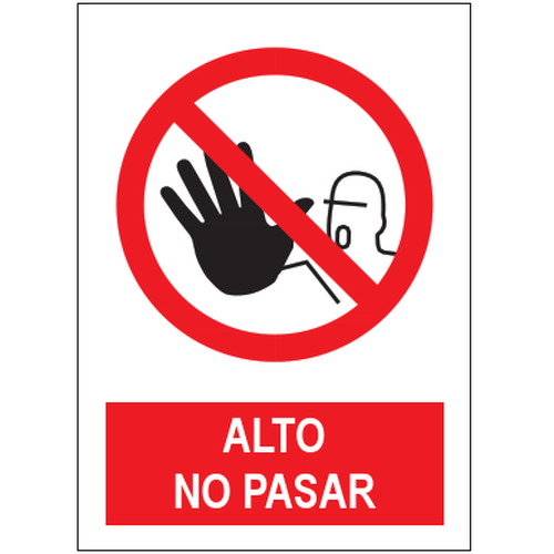 Señales de prohibición. Disponibles en poliestireno blanco de 1mm, vinilo adhesivo y aluminio blanco de 0,8mm. Medidas: 210x290mm, 300x400mm, 400x600mm.