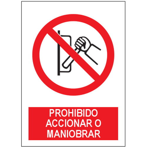 Señales de prohibición. Disponibles en poliestireno blanco de 1mm, vinilo adhesivo y aluminio blanco de 0,8mm. Medidas: 210x290mm, 300x400mm, 400x600mm.