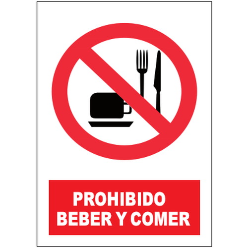 Señales de prohibición. Disponibles en poliestireno blanco de 1mm, vinilo adhesivo y aluminio blanco de 0,8mm. Medidas: 210x290mm, 300x400mm, 400x600mm.