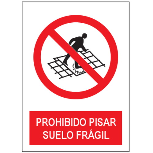 Señales de prohibición. Disponibles en poliestireno blanco de 1mm, vinilo adhesivo y aluminio blanco de 0,8mm. Medidas: 210x290mm, 300x400mm, 400x600mm.