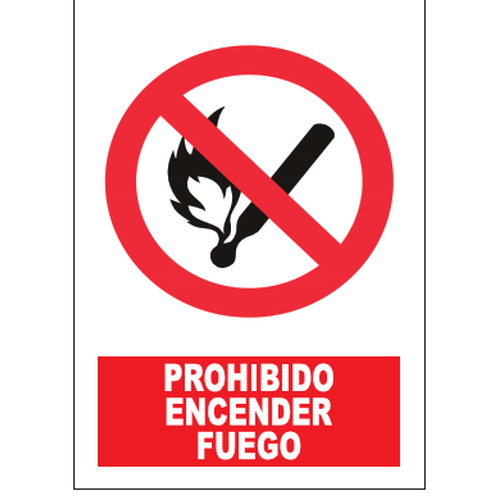 Señales de prohibición. Disponibles en poliestireno blanco de 1mm, vinilo adhesivo y aluminio blanco de 0,8mm. Medidas: 210x290mm, 300x400mm, 400x600mm.