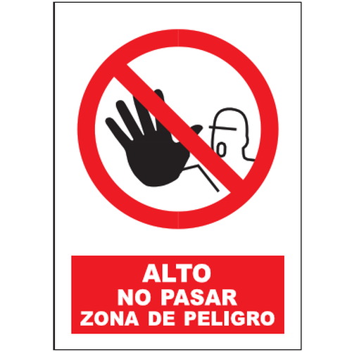 Señales de prohibición. Disponibles en poliestireno blanco de 1mm, vinilo adhesivo y aluminio blanco de 0,8mm. Medidas: 210x290mm, 300x400mm, 400x600mm.
