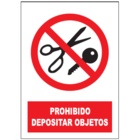 SP912 Prohibido depositar objetos