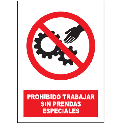 Señales de prohibición. Disponibles en poliestireno blanco de 1mm, vinilo adhesivo y aluminio blanco de 0,8mm. Medidas: 210x290mm, 300x400mm, 400x600mm.