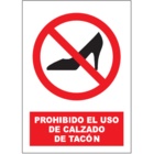 SP922 Prohibido el uso de calzado de tacón
