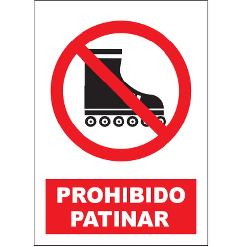 Señales de prohibición. Disponibles en poliestireno blanco de 1mm, vinilo adhesivo y aluminio blanco de 0,8mm. Medidas: 210x290mm, 300x400mm, 400x600mm.