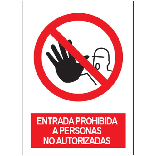 Señales de prohibición. Disponibles en poliestireno blanco de 1mm, vinilo adhesivo y aluminio blanco de 0,8mm. Medidas: 210x290mm, 300x400mm, 400x600mm.