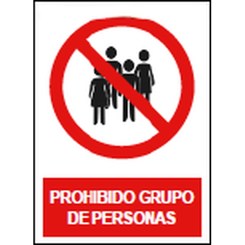 Señales de prohibición. Disponibles en poliestireno blanco de 1mm, vinilo adhesivo y aluminio blanco de 0,8mm. Medidas: 210x290mm, 300x400mm, 400x600mm.