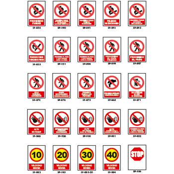 Señales de advertencia de prohibición seguridad