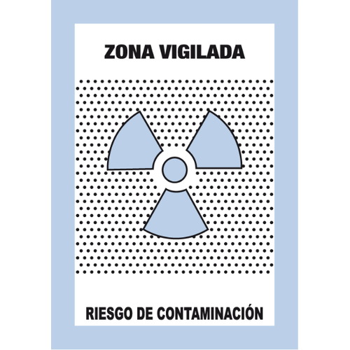 ☢ Estas señales se utilizan en espacios donde se manipulen o almacenen radionucleidos o se disponga de generadores de radiaciones ionizantes. Estos espacios deben estar perfectamente delimitados y señalizados según lo establecido en la norm