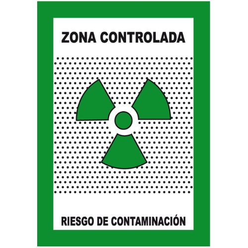 ☢ Estas señales se utilizan en espacios donde se manipulen o almacenen radionucleidos o se disponga de generadores de radiaciones ionizantes. Estos espacios deben estar perfectamente delimitados y señalizados según lo establecido en la norm