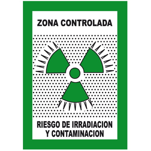☢ Estas señales se utilizan en espacios donde se manipulen o almacenen radionucleidos o se disponga de generadores de radiaciones ionizantes. Estos espacios deben estar perfectamente delimitados y señalizados según lo establecido en la norm