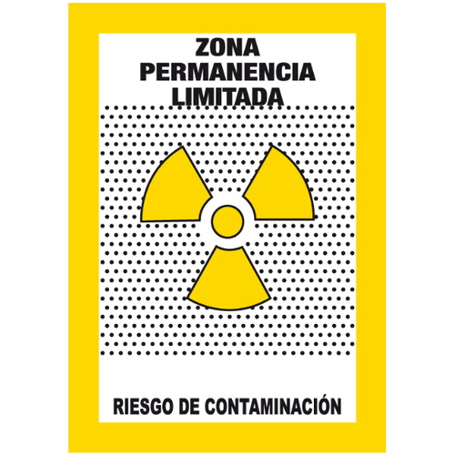 ☢ Estas señales se utilizan en espacios donde se manipulen o almacenen radionucleidos o se disponga de generadores de radiaciones ionizantes. Estos espacios deben estar perfectamente delimitados y señalizados según lo establecido en la norm