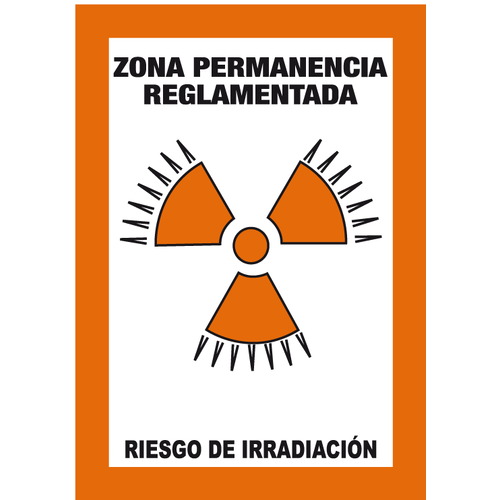 ☢ Estas señales se utilizan en espacios donde se manipulen o almacenen radionucleidos o se disponga de generadores de radiaciones ionizantes. Estos espacios deben estar perfectamente delimitados y señalizados según lo establecido en la norm