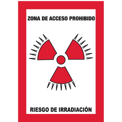 ☢ Estas señales se utilizan en espacios donde se manipulen o almacenen radionucleidos o se disponga de generadores de radiaciones ionizantes. Estos espacios deben estar perfectamente delimitados y señalizados según lo establecido en la norm