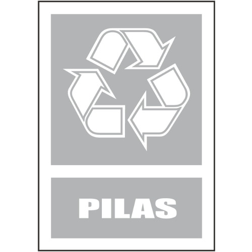 Carteles, señales indicativos de gestión de reciclado de vidrio, papel, chatarra, latas, aluminio, metal, basura, plástico, pilas, madera, envases, bombillas, madera. lámparas fluorescentes,  envases metálicos, bidones plásticos, residuos de laboratorio,