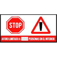 Señalización de seguridad para prevención de contagios 618 Señal covid-19 Establecimiento cumple norma prevención COVID-19