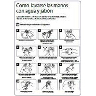 Señalización de seguridad para prevención de contagios 614 Señal covid-19 Como lavarse las manos con agua y jabón