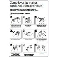 Señalización de seguridad para prevención de contagios 615 Señal covid-19 Como lavar las manos con solución alcohólica?
