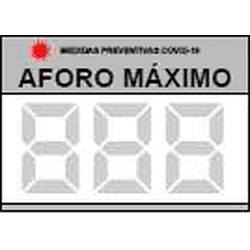 Señalización de seguridad para prevención de contagios 617 Señal Aforo máximo