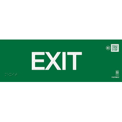 PVC Fotoluminiscente Clase A Braille 297x105mm BR-0250 Señal Braille PVC Clase A Exit