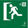 Señal Braille PVC Clase A Salida Puerta izquierda
