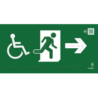 PVC Fotoluminiscente Clase A Braille 148x148mm  Señal braille PVC Fotoluminiscente Clase A 148x148mm