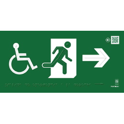 PVC Fotoluminiscente Clase A Braille 148x148mm  Señal braille PVC Fotoluminiscente Clase A 148x148mm
