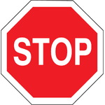 señal pilar parking STOP