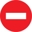 señal pilar parking entrada prohibida