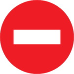 señal pilar parking entrada prohibida