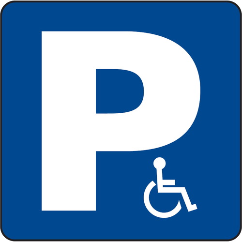 Señalización para pilares de parking fabricadas en acero galvanizado de 0,8mm lacadas al horno con vinilo normal y con dos perforaciones de Ø6mm y rotuladas según pictogramas MOPU. Medidas: 30cm