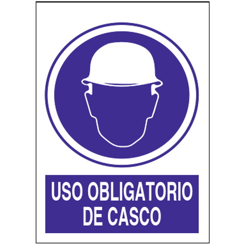 Señales de obligación y uso obligatorio en el trabajo. Disponibles en poliestireno blanco de 1mm, vinilo adhesivo y aluminio blanco de 0,8mm. Medidas: 210x290mm, 300x400mm, 400x600mm.