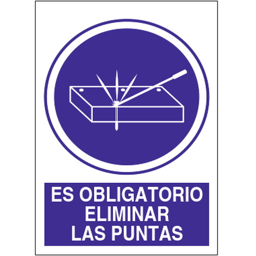 Señales de obligación y uso obligatorio en el trabajo. Disponibles en poliestireno blanco de 1mm, vinilo adhesivo y aluminio blanco de 0,8mm. Medidas: 210x290mm, 300x400mm, 400x600mm.