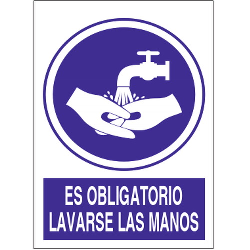 Señales de obligación y uso obligatorio en el trabajo. Disponibles en poliestireno blanco de 1mm, vinilo adhesivo y aluminio blanco de 0,8mm. Medidas: 210x290mm, 300x400mm, 400x600mm.