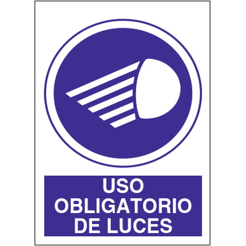 Señales de obligación y uso obligatorio en el trabajo. Disponibles en poliestireno blanco de 1mm, vinilo adhesivo y aluminio blanco de 0,8mm. Medidas: 210x290mm, 300x400mm, 400x600mm.