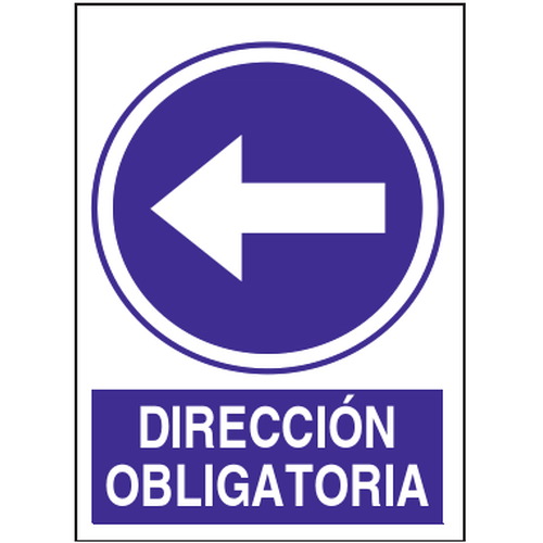 Señales de obligación y uso obligatorio en el trabajo. Disponibles en poliestireno blanco de 1mm, vinilo adhesivo y aluminio blanco de 0,8mm. Medidas: 210x290mm, 300x400mm, 400x600mm.