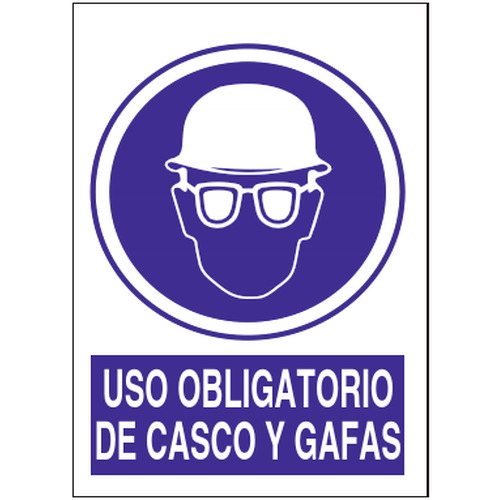 Señales de obligación y uso obligatorio en el trabajo. Disponibles en poliestireno blanco de 1mm, vinilo adhesivo y aluminio blanco de 0,8mm. Medidas: 210x290mm, 300x400mm, 400x600mm.