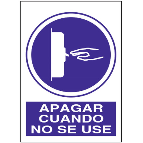 Señales de obligación y uso obligatorio en el trabajo. Disponibles en poliestireno blanco de 1mm, vinilo adhesivo y aluminio blanco de 0,8mm. Medidas: 210x290mm, 300x400mm, 400x600mm.