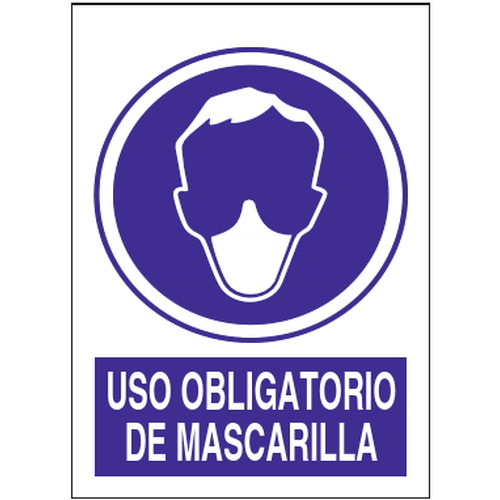 Señales de obligación y uso obligatorio en el trabajo. Disponibles en poliestireno blanco de 1mm, vinilo adhesivo y aluminio blanco de 0,8mm. Medidas: 210x290mm, 300x400mm, 400x600mm.