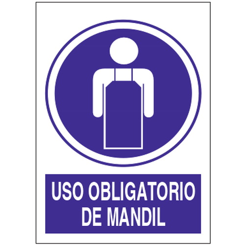 Señales de obligación y uso obligatorio en el trabajo. Disponibles en poliestireno blanco de 1mm, vinilo adhesivo y aluminio blanco de 0,8mm. Medidas: 210x290mm, 300x400mm, 400x600mm.
