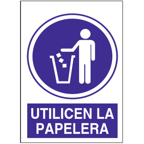 Señales de obligación y uso obligatorio en el trabajo. Disponibles en poliestireno blanco de 1mm, vinilo adhesivo y aluminio blanco de 0,8mm. Medidas: 210x290mm, 300x400mm, 400x600mm.