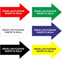 Señalización de seguridad para suelo con vinilo adhesivo  Señales para suelo en vinilo adhesivo antideslizante de 210x150 mm en centros educativos