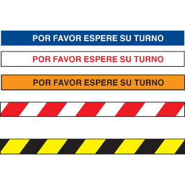 Señalización de seguridad para suelo con vinilo adhesivo  Señales para suelo en vinilos adhesivo antideslizante de 1000x100mm