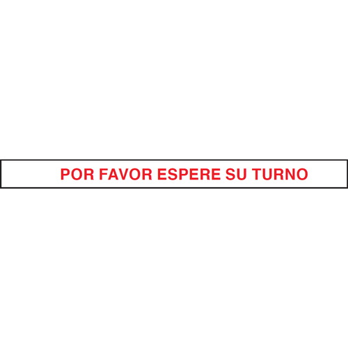 Pictogramas de seguridad específicos para el suelo. Fabricados en vinilo adhesivo, con laminador antideslizante de alta resistencia y dimensiones de 1000 x 100 milímetros. Señales adhesivas para suelos