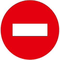 Señalización de seguridad para suelo con vinilo adhesivo 30031 Señal para suelo en vinilo adhesivo antideslizante de 130mm Dirección prohibida