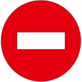 Señalización de seguridad para suelo con vinilo adhesivo 30031 Señal para suelo en vinilo adhesivo antideslizante de 130mm Dirección prohibida