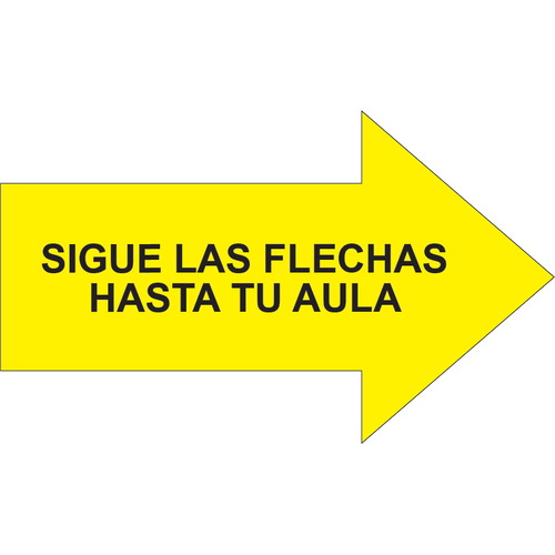 Señales para suelo en vinilos adhesivos antideslizantes de 210x150mm para centros escolares educativos (escuelas)