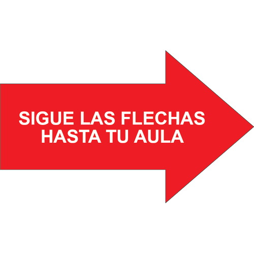 Señales para suelo en vinilos adhesivos antideslizantes de 210x150mm para centros escolares educativos (escuelas)