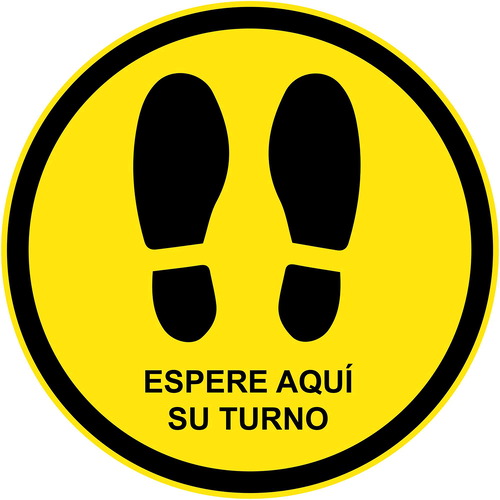 Señales para suelo en vinilos adhesivos antideslizantes de 300mm diámetro
